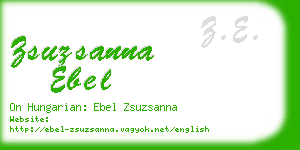 zsuzsanna ebel business card